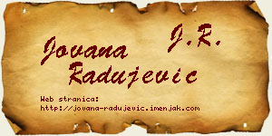 Jovana Radujević vizit kartica